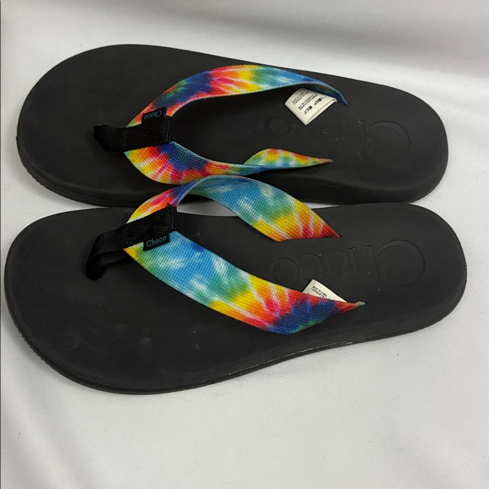 Chaco Chillos Tie Dye Flip Flops Size 8 Sandals Thong Women’s - Picture 4 of 7